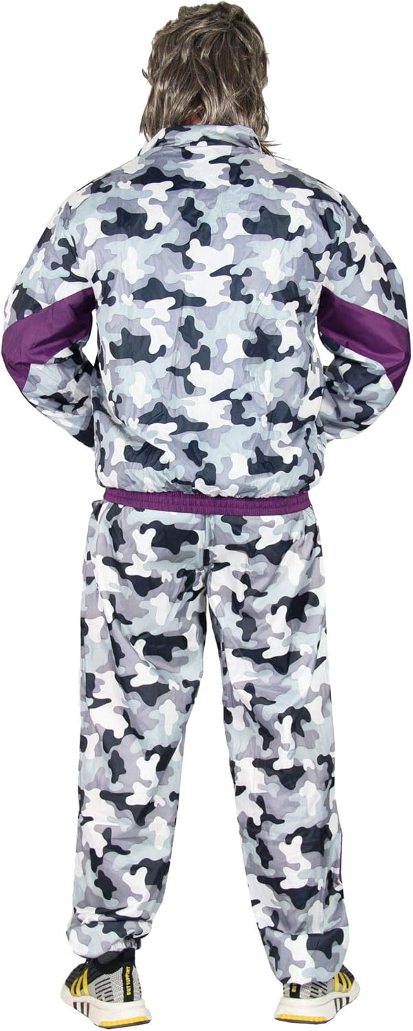 Foxxeo Premium 80er Jahre Kostüm für Herren Damen Trainingsanzug Assianzug Assi Gr. S – XXXXL