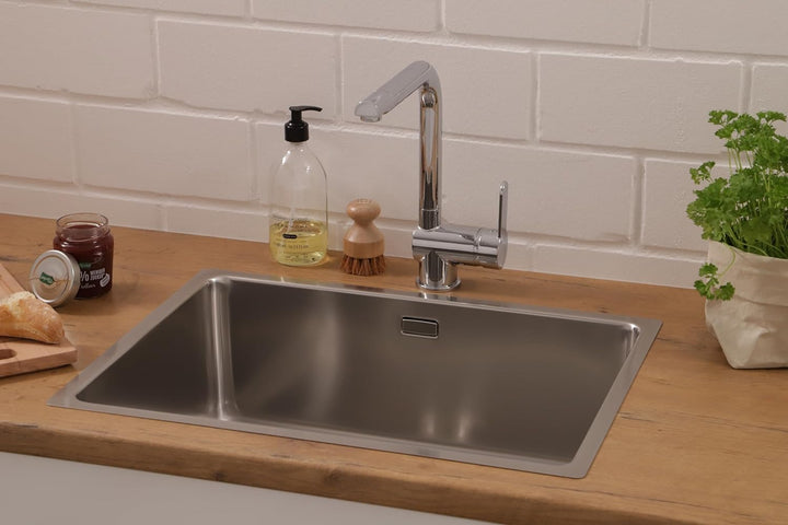 Respekta Detroit Edelstahl Spülbecken / 1 Becken Einbauspüle in 59 x 43,5 cm / Edelstahlspüle geeign
