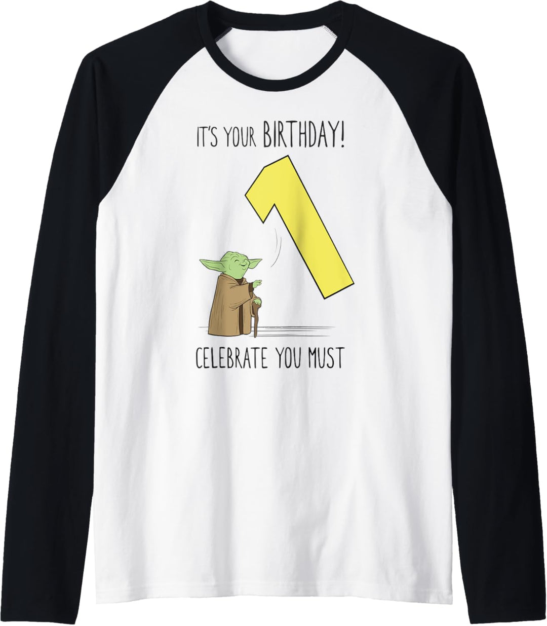 Star Wars First Birthday Yoda Raglan