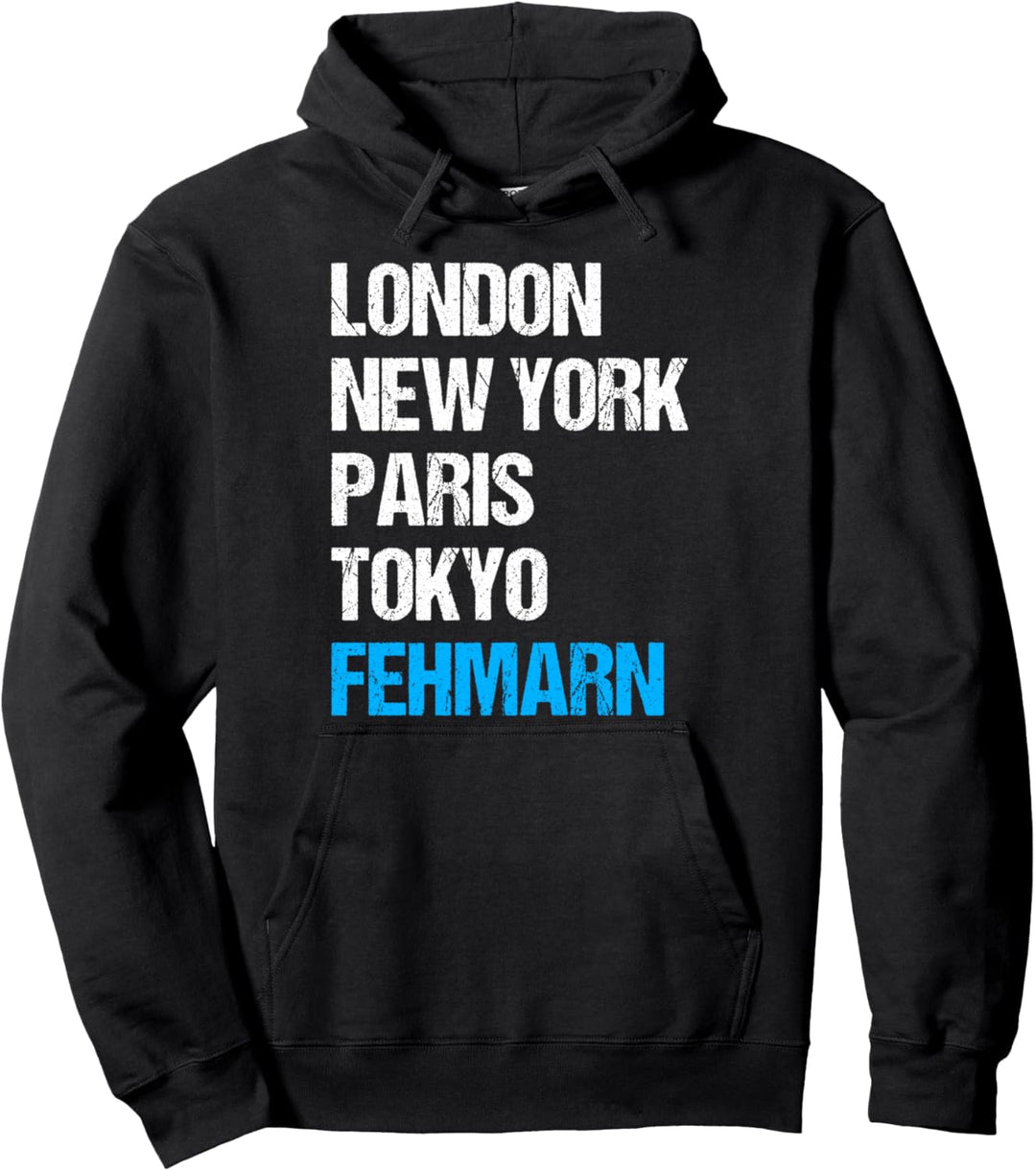 London New York Paris Tokyo Fehmarn Insel Souvenir Pullover Hoodie