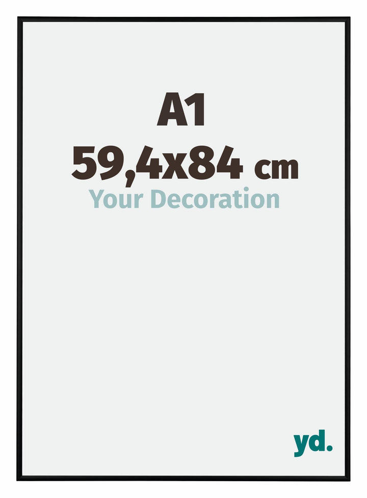 yd. Your Decoration - Bilderrahmen DIN A1 59,4x84 cm - Bilderrahmen aus Aluminium mit Acrylglas - An
