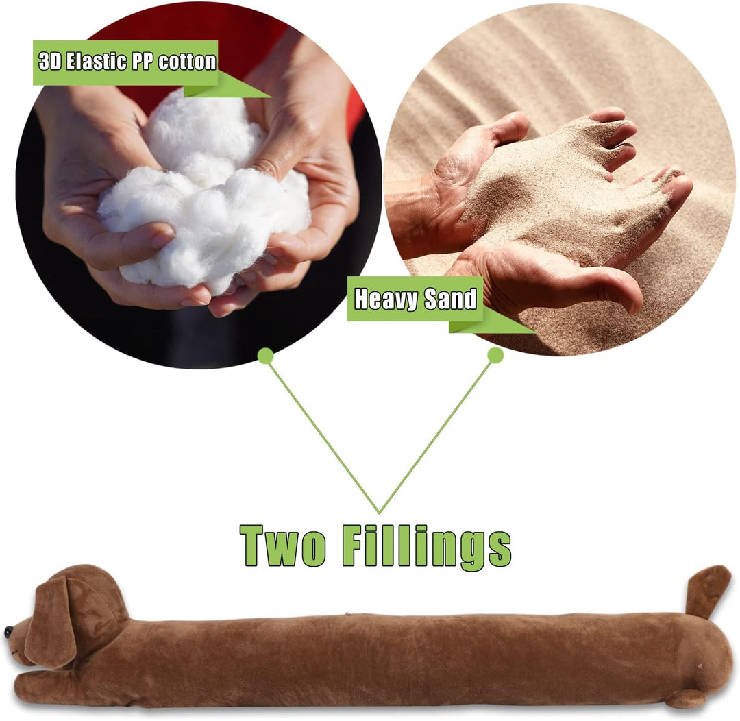 Zugluftstopper für Hunde unter der Tür, strapazierfähig, 1.4 kg, 86.4 cm, dekorativer Stoff, Tür-Zug