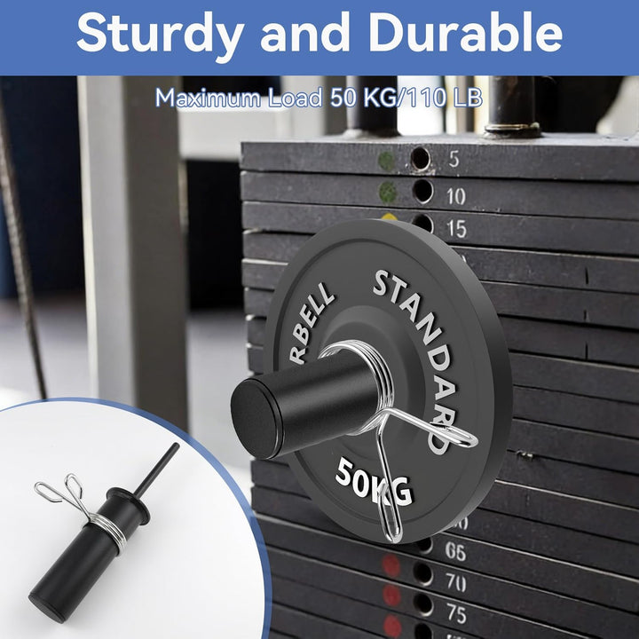 Gym Pin für Zusatzgewicht, 10 mm Durchmesser Gympin mit Federclip, Robust und Langlebig Loading Pin