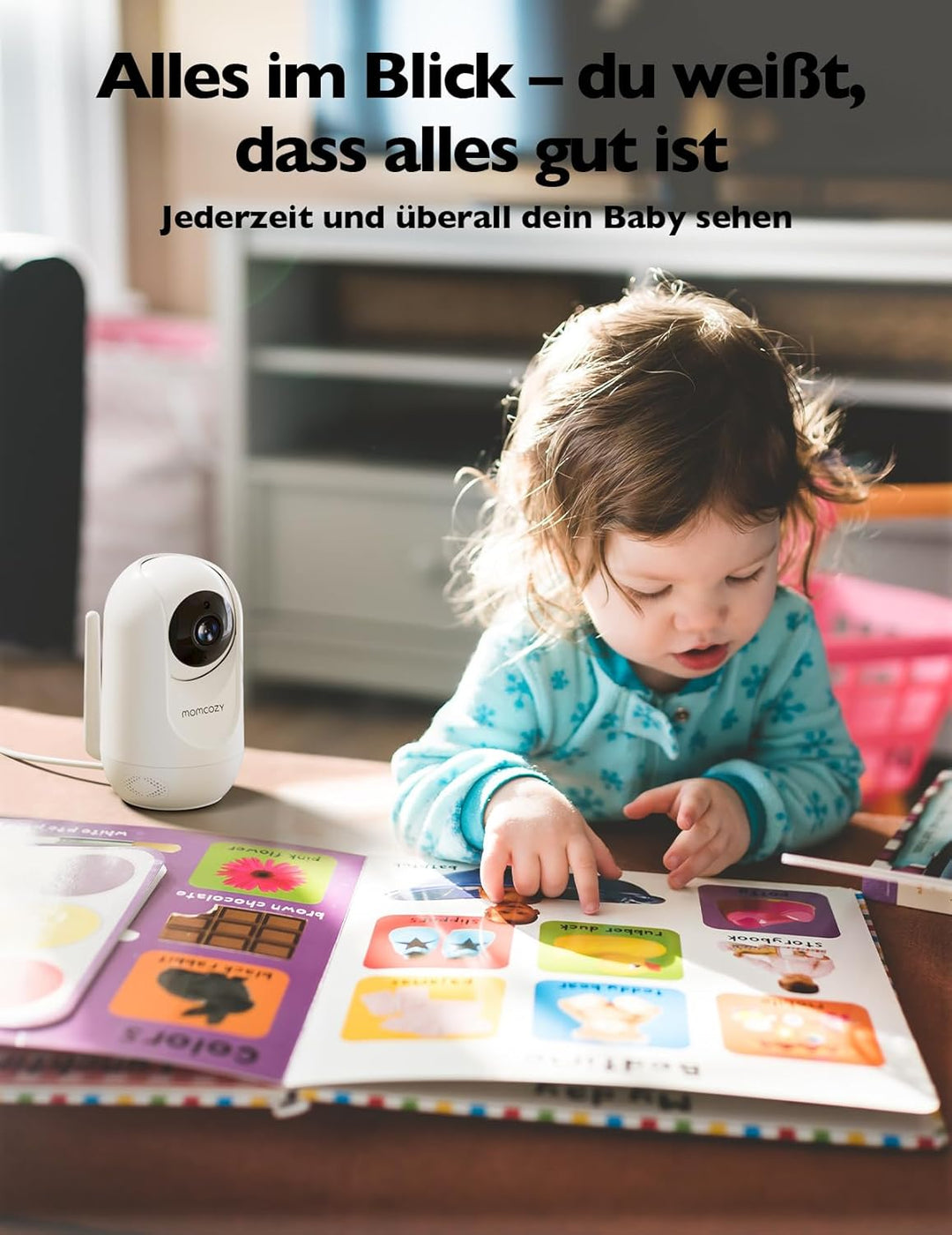 Momcozy Video Babyphone mit Kamera, Baby Monitor, Babyfone, 1+1 Kit Display+1 Kamera, Display+1 Kame