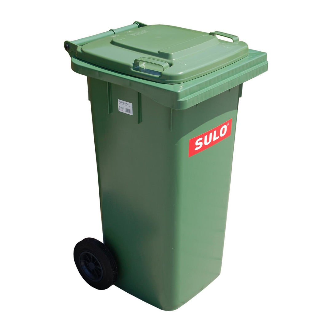 Sulo 120 Liter Müllbehälter Mülltonne Abfalltonne | Grün | Für alle DIN-Kammschüttungen |Made in DE|