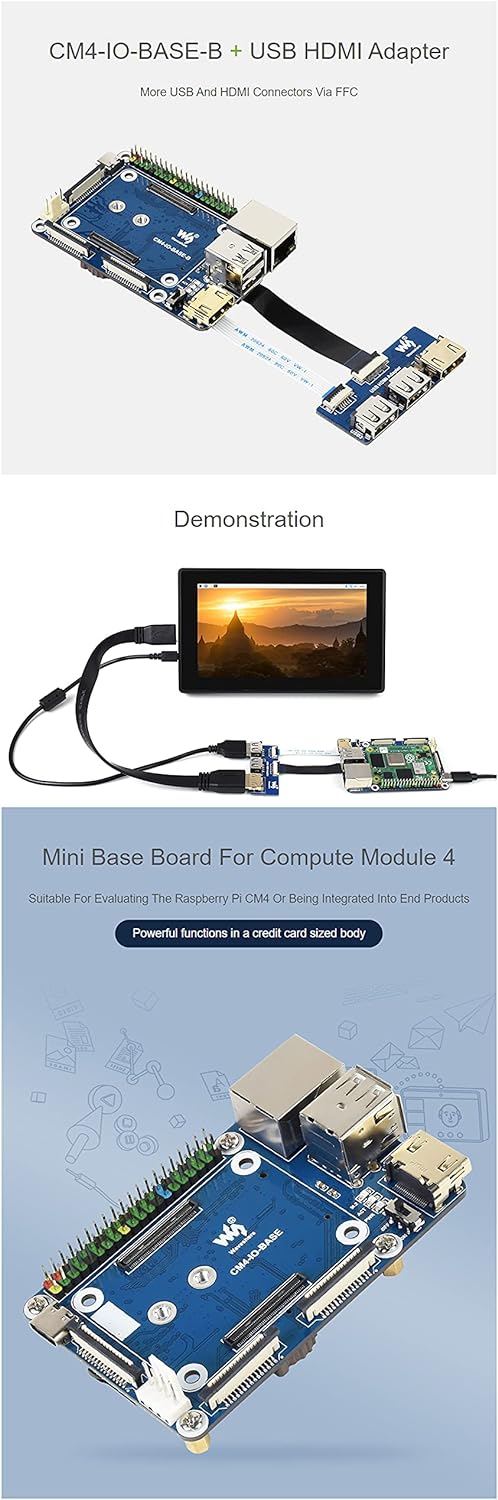 Mini Base Board (B) Designed for Evaluating Raspberry Pi Compute Module 4 CM4 Or Being Integrated In