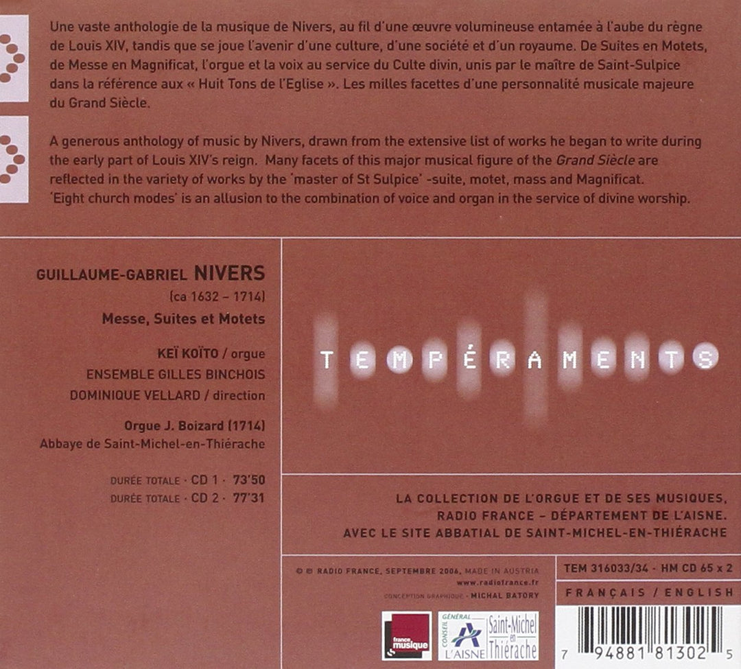 Messe,Suiten & Motetten, Audio-CD