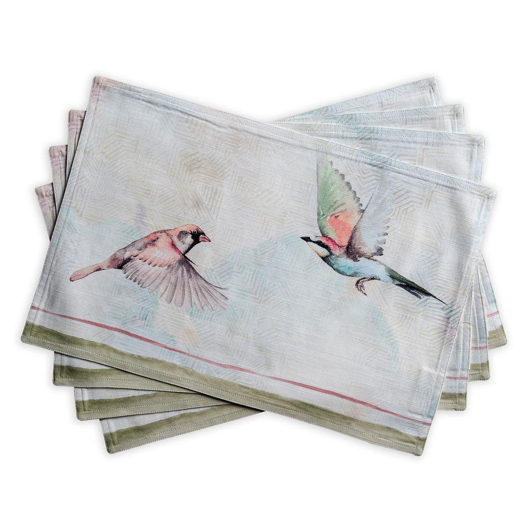 Maison d'Hermine Tischsets, 100% Baumwolle, 4er-Set, dekorative Tischsets, waschbar, Abendessen, Tis
