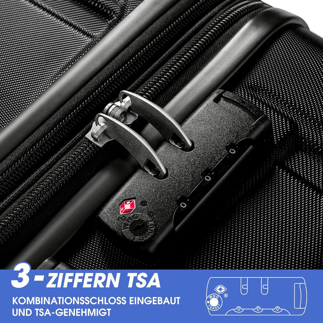 Merax Hartschalenkofferset Hartschalenkoffer Reisekoffer Set, Trolley Koffer mit TSA-Schloss und Uni