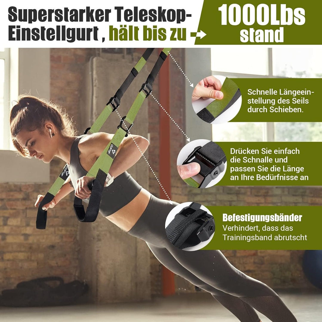 Schlingentrainer, Sling trainer mit Türanker für ein Ganzkörpertraining | Schlingentrainer für verst