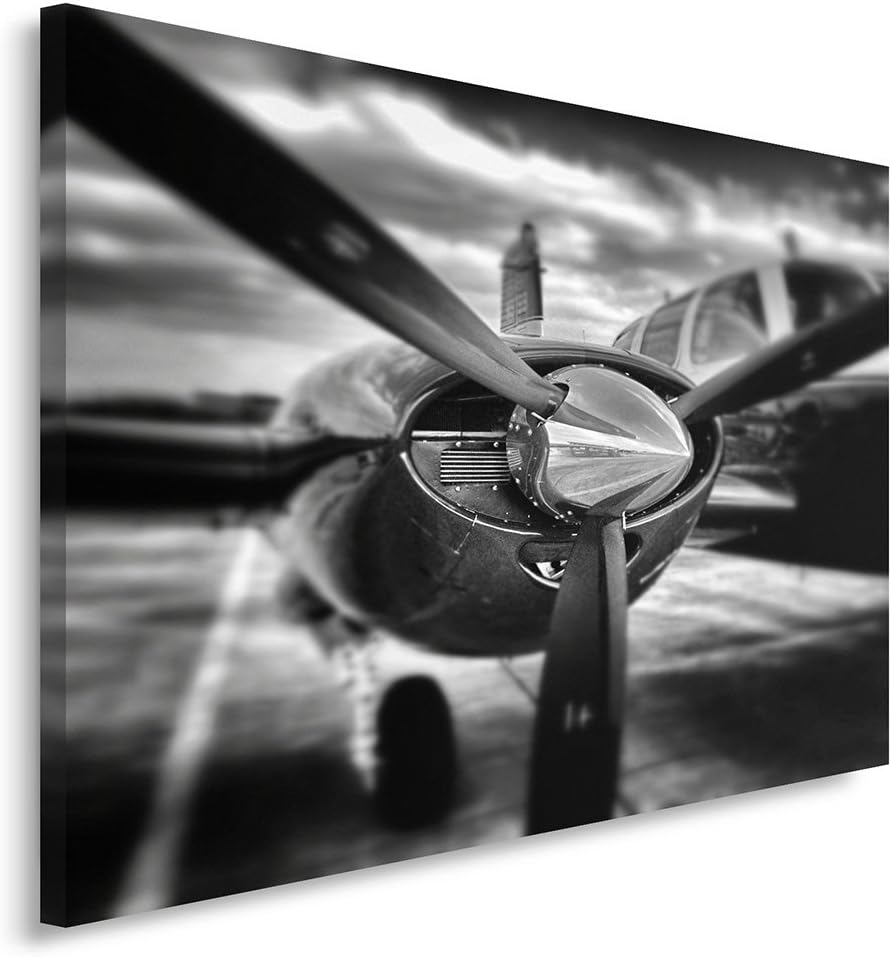 Feeby Frames, Leinwandbild, Bilder, Wand Bild, Wandbilder, Kunstdruck 70x100cm, FLUGZEUG, PROPELLER,