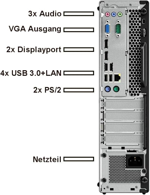 Lenovo - Schneller PC mit Intel Core i7 6700 - Desktop Computer + Silent Rechner für Büro & Home Off