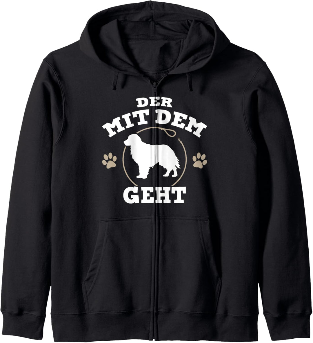 Der mit dem Golden Retriever geht Hunde Herrchen Kapuzenjacke