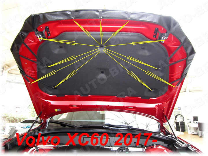 AB3-00059 Carbon Optik Auto BRA kompatibel mit Volvo XC60 Bj. ab 2017 Haubenbra Steinschlagschutz Tu
