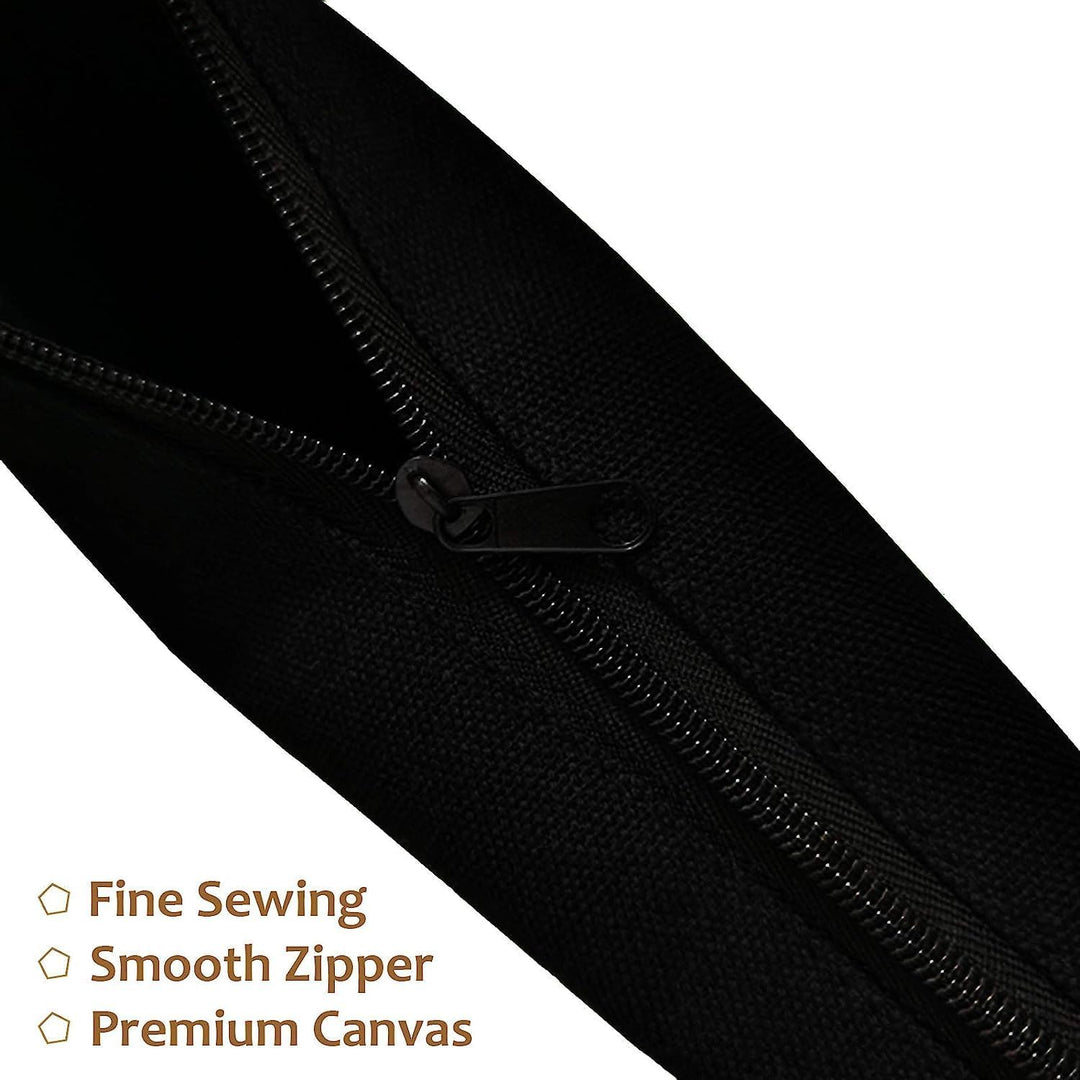 JMIATRY 30 Stück DIY Blanko Stoffbeutel Mit Reissverschluss Schwarz, 12 × 21cm Klein Stoffbeutel Zum