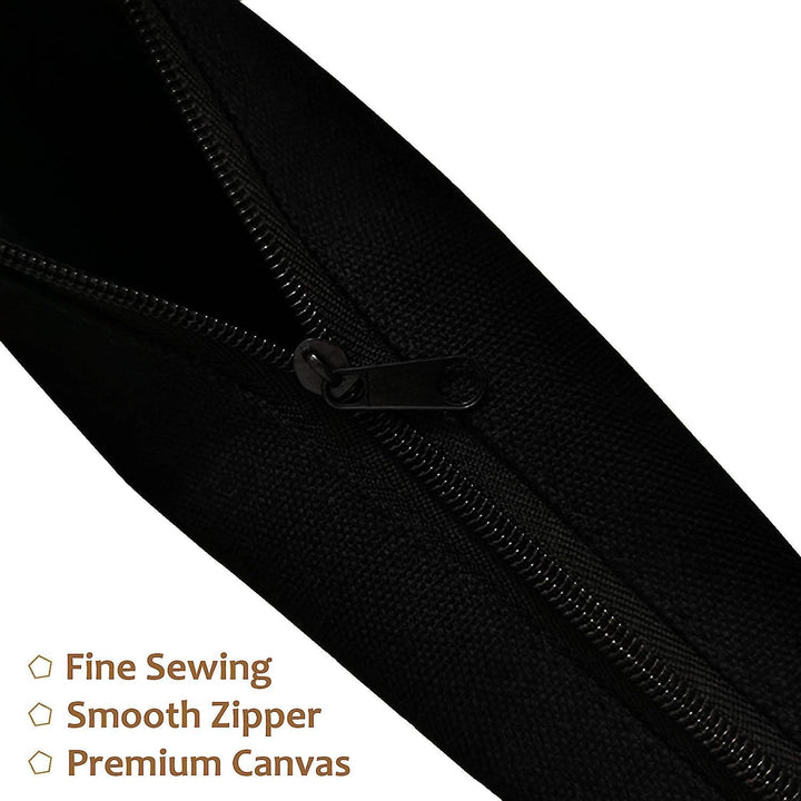 JMIATRY 30 Stück DIY Blanko Stoffbeutel Mit Reissverschluss Schwarz, 12 × 21cm Klein Stoffbeutel Zum