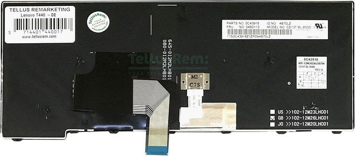 TellusRem ersatztastatur Deutsche Hintergrundbeleuchtung für Lenovo Thinkpad T431 T431S E431 T440 T4