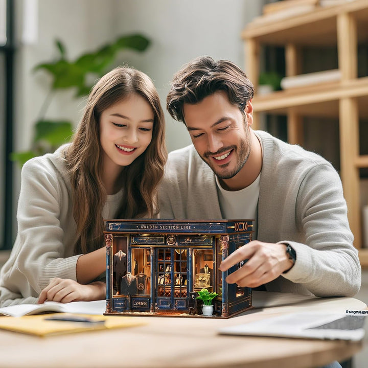 Book Nook Kit, DIY Miniatur Haus Puppenhaus Bausatz Bücherregal Deko für Jugendliche und Erwachsene（