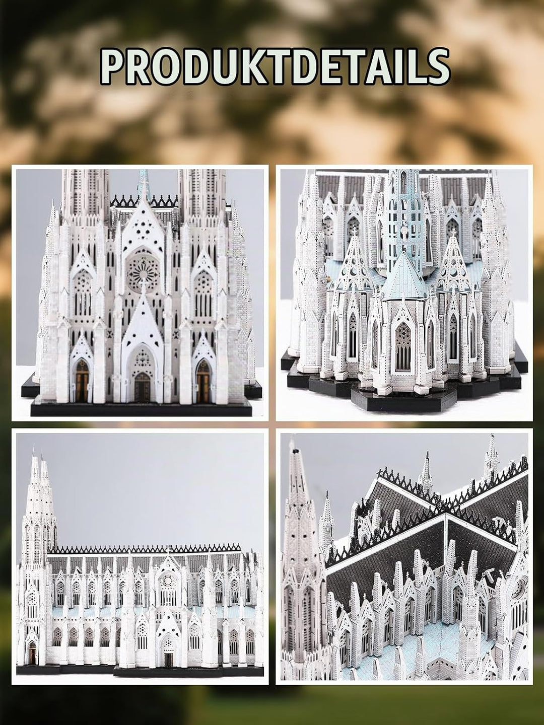 Piececool 3D Puzzle Architecture, 3D Puzzle Pierecool für 340 Edelstahl, Ganzes, 1:1 Wiederherstelle