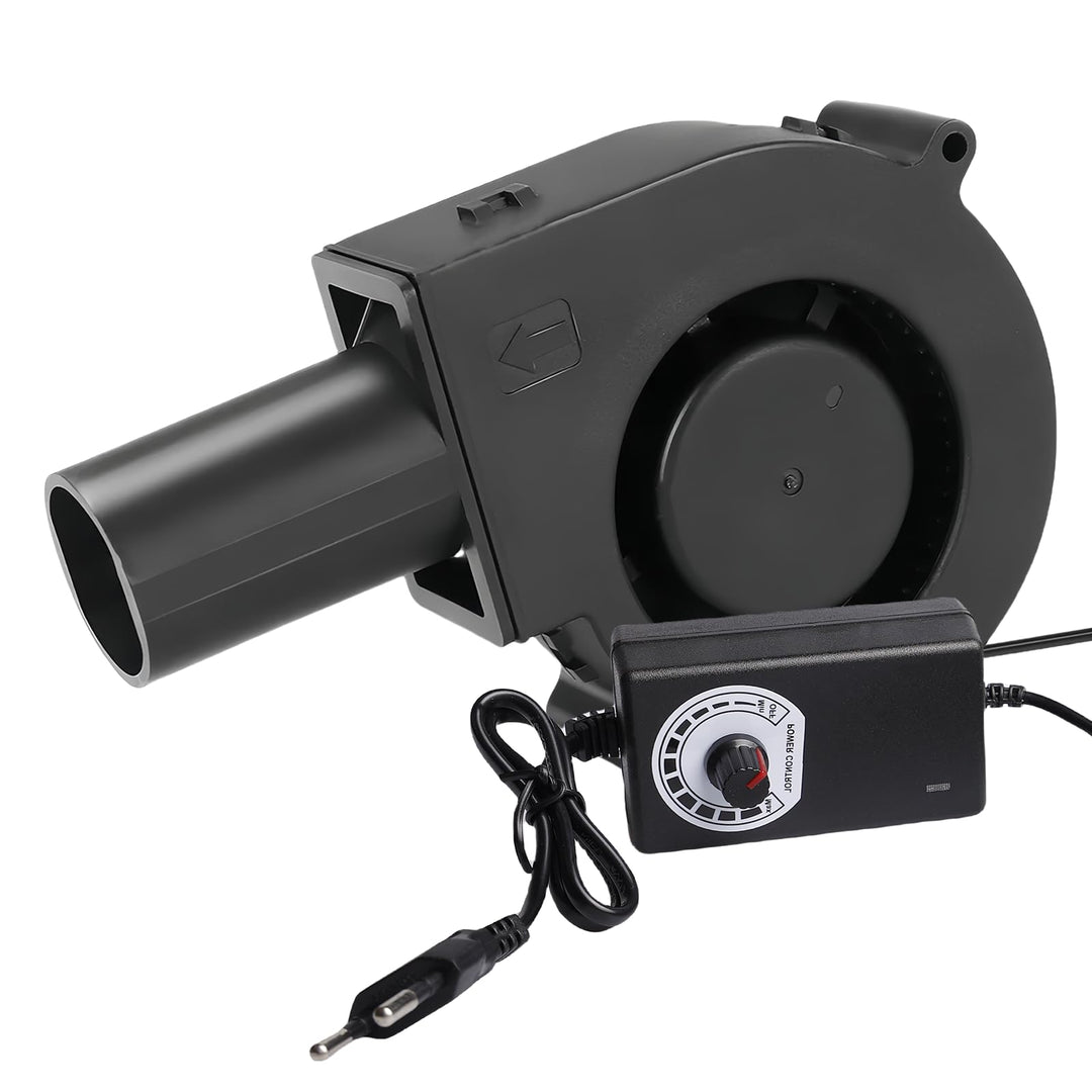 Radiallüfter 12V mit Drehzahlregler, Turbinengebläse für Belüftung, BBQ, Kamin, Kühlung, Ventilator,