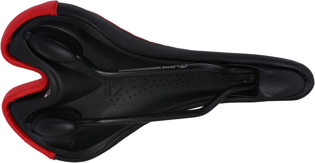 Selle Montegrappa FatBike Sattel Fahrradsattel MTB Trekking Unisex SM 4010 in 6 Farben Svart röd, Sv