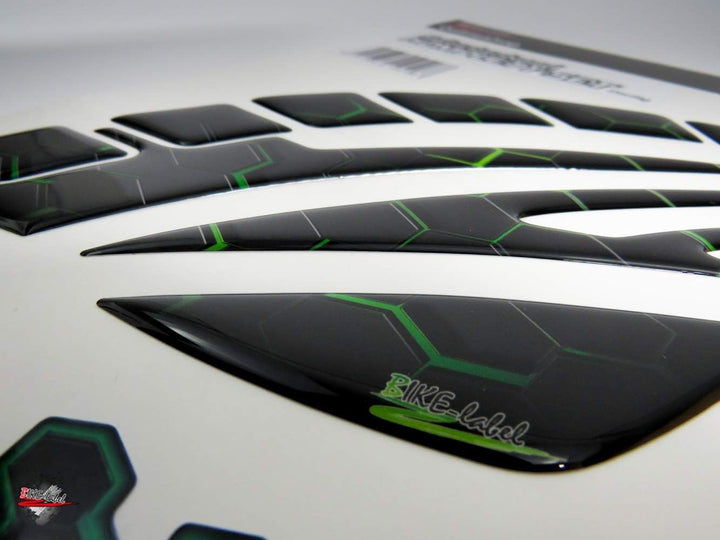 BIKE-label Tankpad Seitentank Motorrad Aufkleber Grün kompatibel für Kawasaki 800740