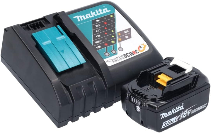 Makita DKP 180 RF1J Akku Hobel 18 V 82 mm + 1x Akku 3,0 Ah + Ladegerät + Makpac