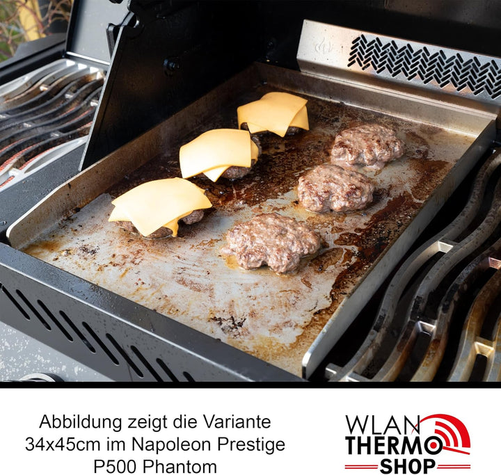 Plancha Edelstahl Grillplatte | passend für Broil King Baron/Crown - 44x31cm | 4mm Massiv, Broil Kin