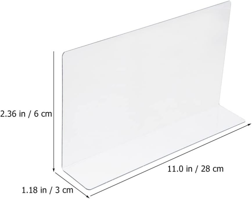 DOITOOL 8 Transparente Acryl-Regalteiler Für Schrankorganisation L-Förmige Klare Regalteiler Für Küc