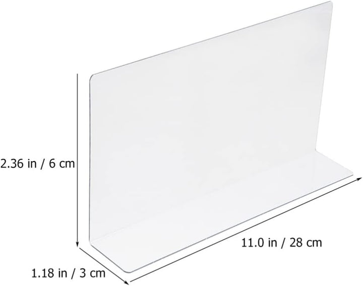 DOITOOL 8 Transparente Acryl-Regalteiler Für Schrankorganisation L-Förmige Klare Regalteiler Für Küc
