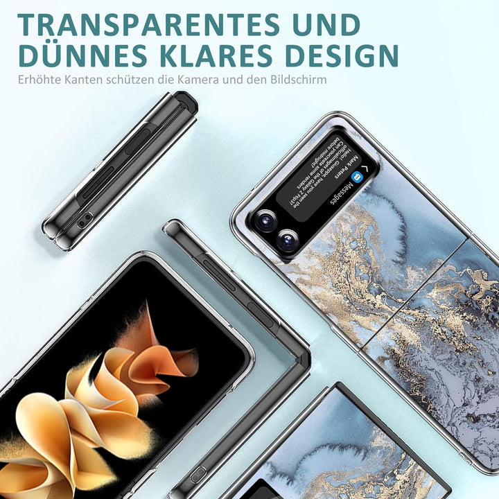 2 Stücke Kompatibel Mit Samsung Galaxy Z Flip 4 5G Hülle Silikon Dünn Klar Case Slim Transparent Fle