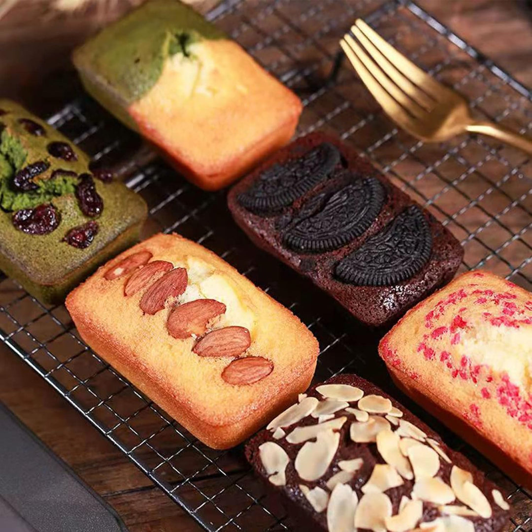 Mini-Kastenform mit 8 Mulden, nicht vorrätig mit Silikongriff, Mini-Brotlaib-Backform, Mini-Brownie-