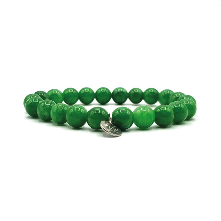 KARDINAL WEIST Jade Armband, Edelstein Perlen, Kraftstein Schmuck für Damen und Herren, Chakra - Glü