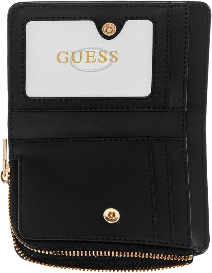 GUESS Damen Laurel Zip Around Card Case Wallet, Coal Logo