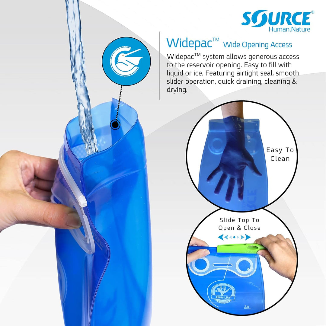 Source Wasserbehälter Widepac Transparent/Blau 3 Liter Single, Transparent/Blau 3 Liter Single