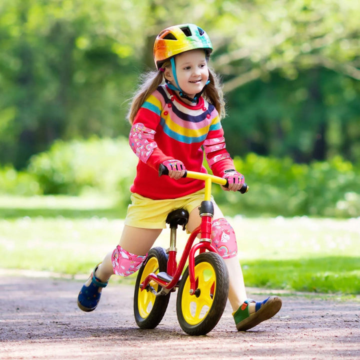 CLISPEED Kniesch¨¹tzer f¨¹r Kinder, Knie- und Ellbogensch¨¹tzer f¨¹r Kinder mit Fahrradhandschuhen f