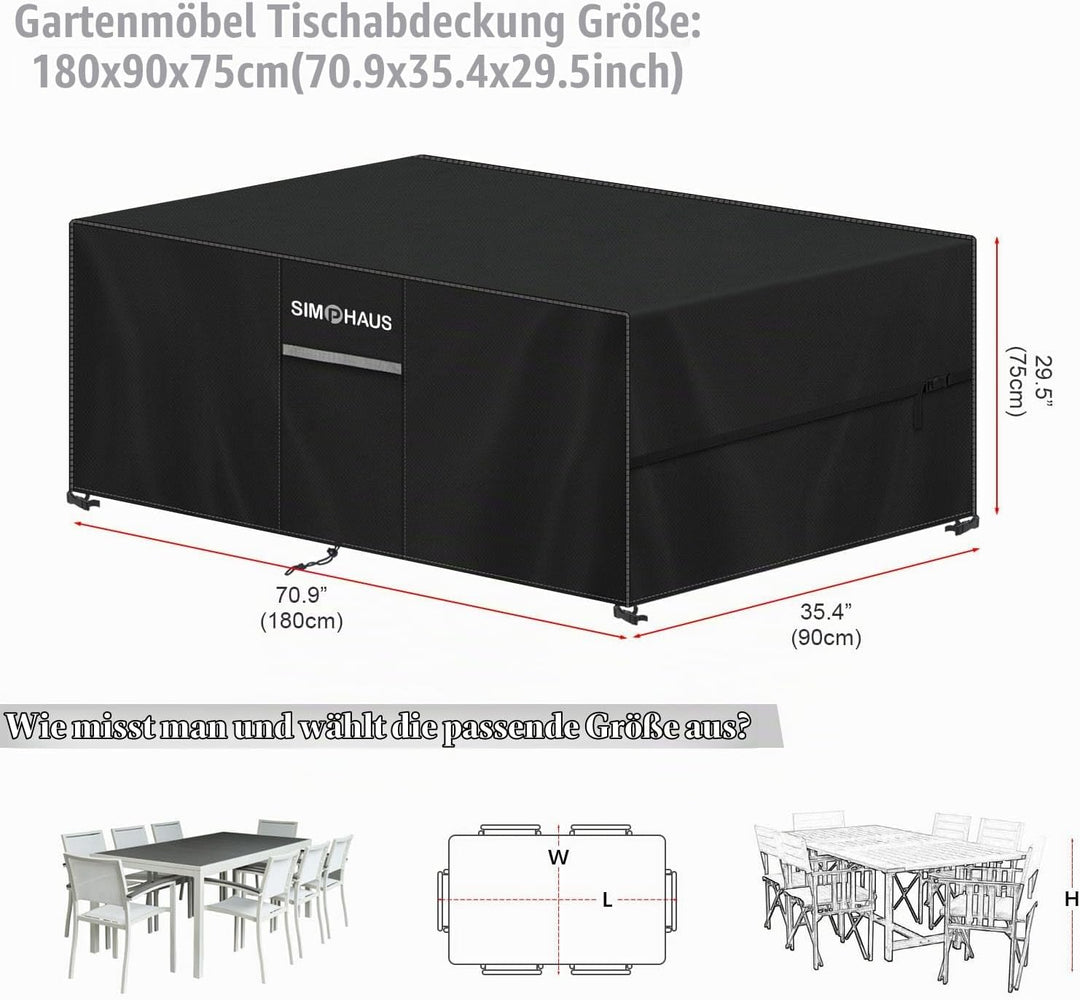 Abdeckung Gartenmöbel Abdeckplane Gartenmöbel Wasserdicht | 420D Oxford Schutzhülle Gartenmöbel Abde