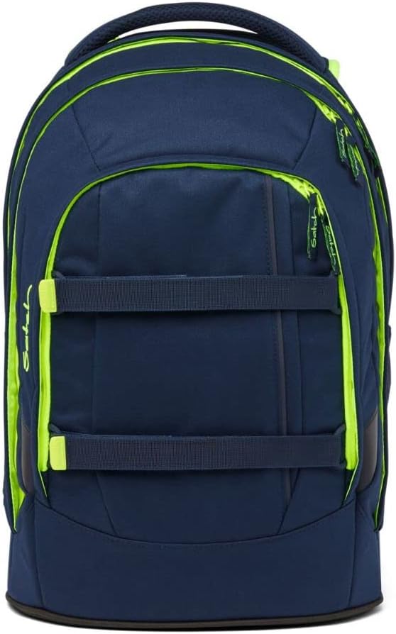 Satch Pack Schulrucksack Set 2tlg. mit Schlamperbox Toxic Yellow, Toxic Yellow