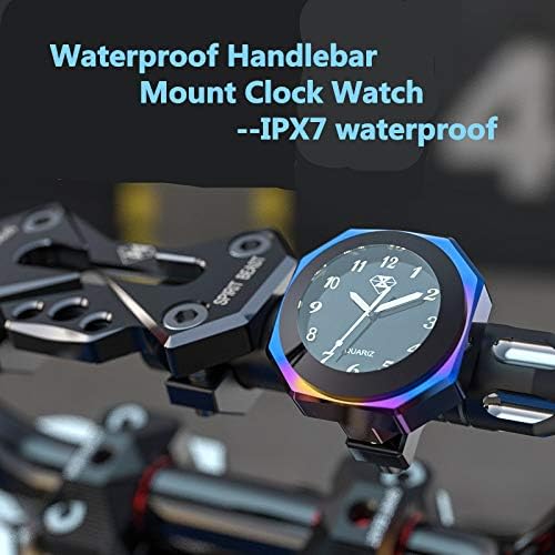 Motorrad Lenkerhalterung Cool Styling Nachtleuchtende Uhr Dial Quarz Uhr Nachtleuchtende Ganganzeige