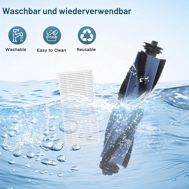 C10 Zubehör Set für eufy C10 Roboter Staubsauger, 1 Hauptbürste, 4 Seitenbürsten, 4 HEPA-Filter, 4 E
