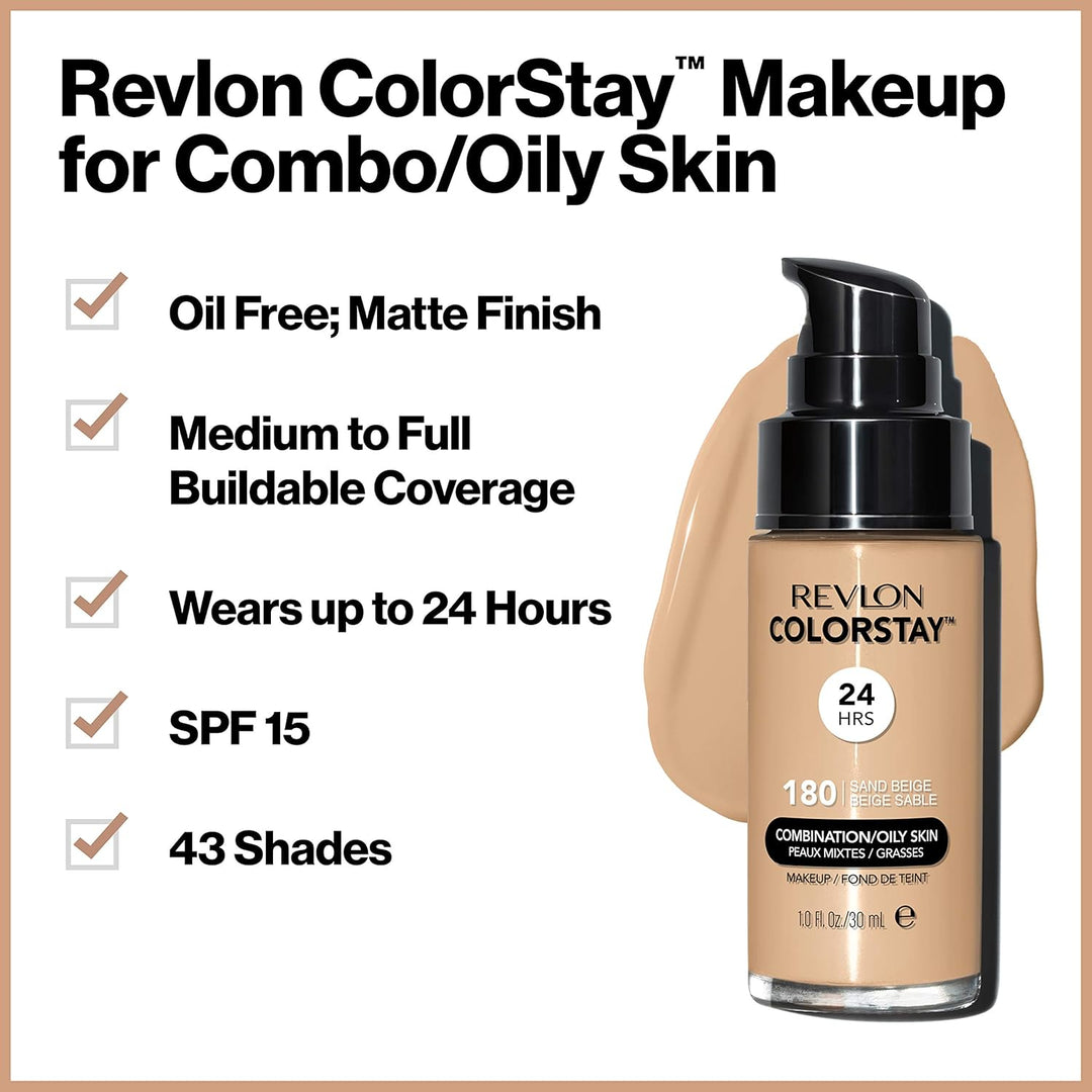 REVLON - ColorStay Makeup for Combination/Oily Skin 380 Rich Ginger - 1 fl. oz (30 ml)
