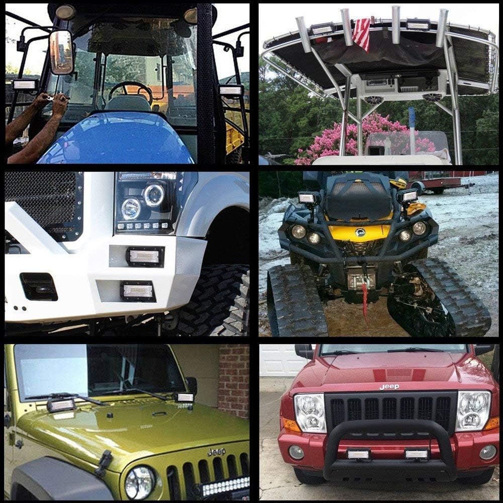 4x 72W Offroad Scheinwerfer LED Arbeitsscheinwerfer Zusatzscheinwerfer Aussenlampen Aluminium Druckg