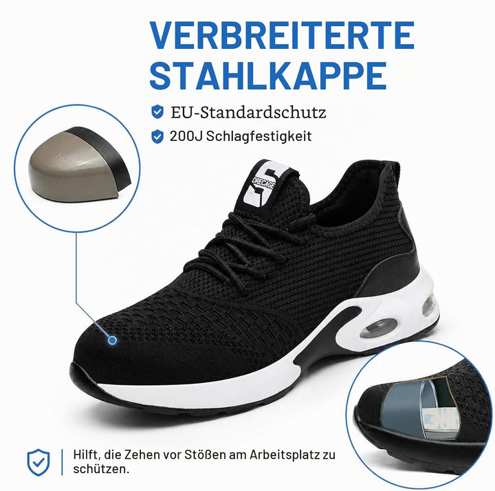 Nasogetch Sicherheitsschuhe Herren Leicht Arbeitsschuhe Damen Sportlich Stahlkappenschuhe rutschfest