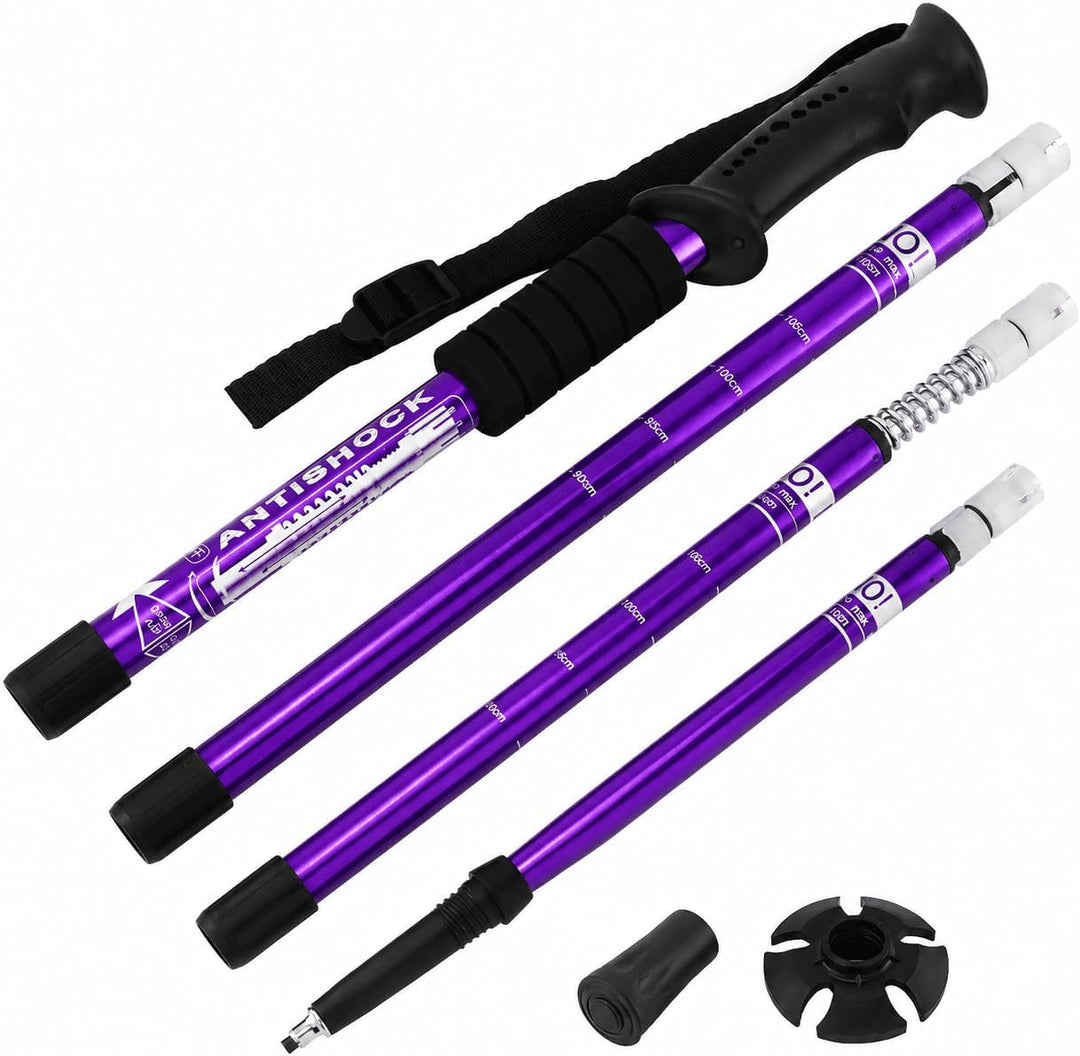 MidGard Teleskop Nordic Walking Stöcke, 50-110 cm höhenverstellbar, Antischock Dämpfung, Wanderstöck