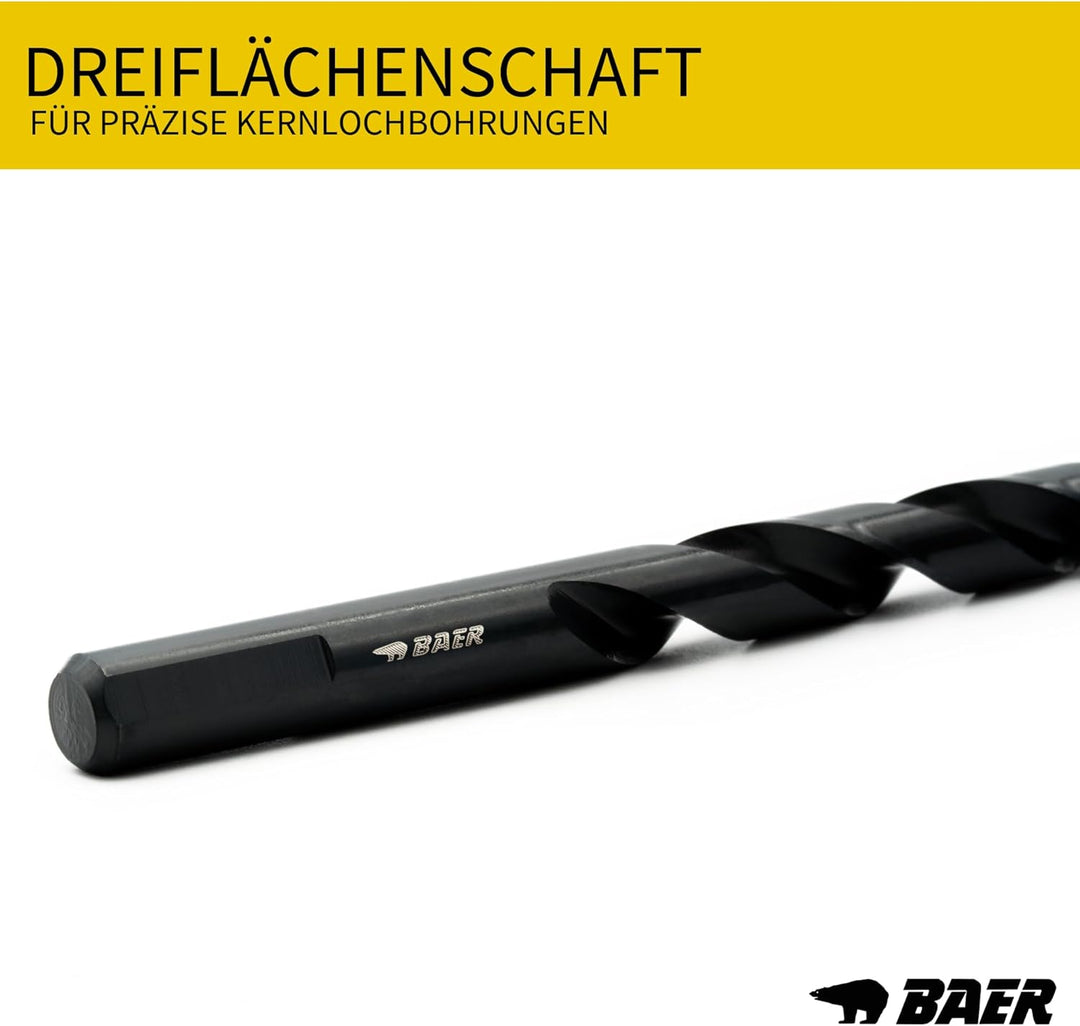 BAER Gewindeschneider Set M3 - M12 TriTap HSSE-VAP: Gewindebohrer Set Sackloch - Kernlochbohrer - Ge