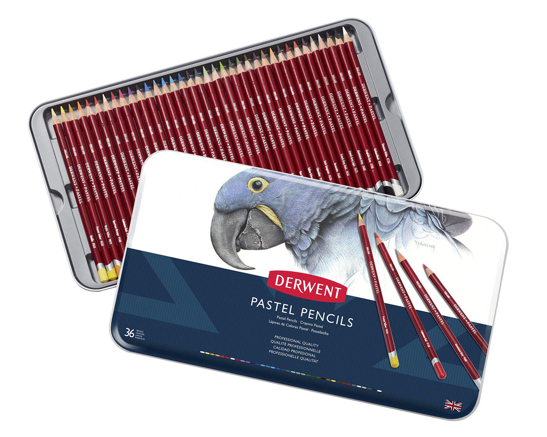 Derwent Pastellstifte, Zeichnen & Ausmalen, 36er-Set, Ideal zum Mischen & Färben, Professionelle Qua