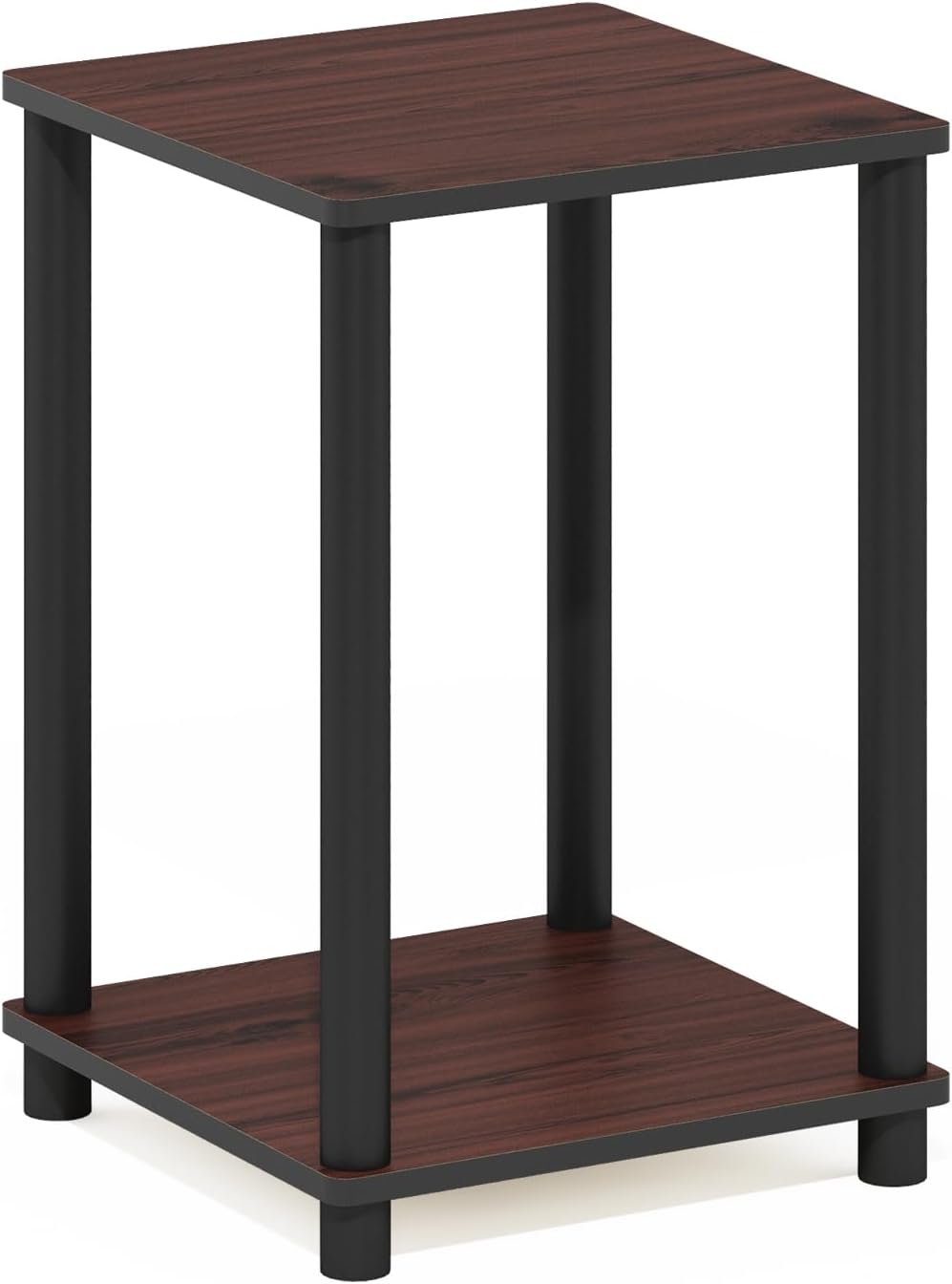 Furinno Haydn Beistelltisch, eiche, Dunkle Kirsche/Schwarz, 34.04 x 34.04 x 50.8 cm Dunkle Kirsche /