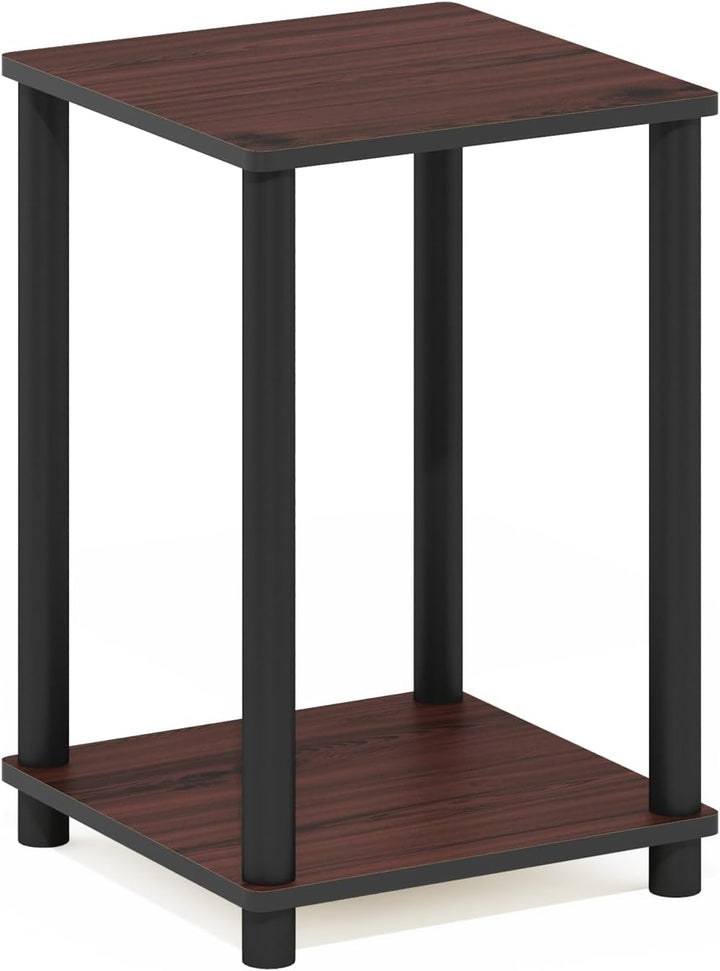 Furinno Haydn Beistelltisch, eiche, Dunkle Kirsche/Schwarz, 34.04 x 34.04 x 50.8 cm Dunkle Kirsche /