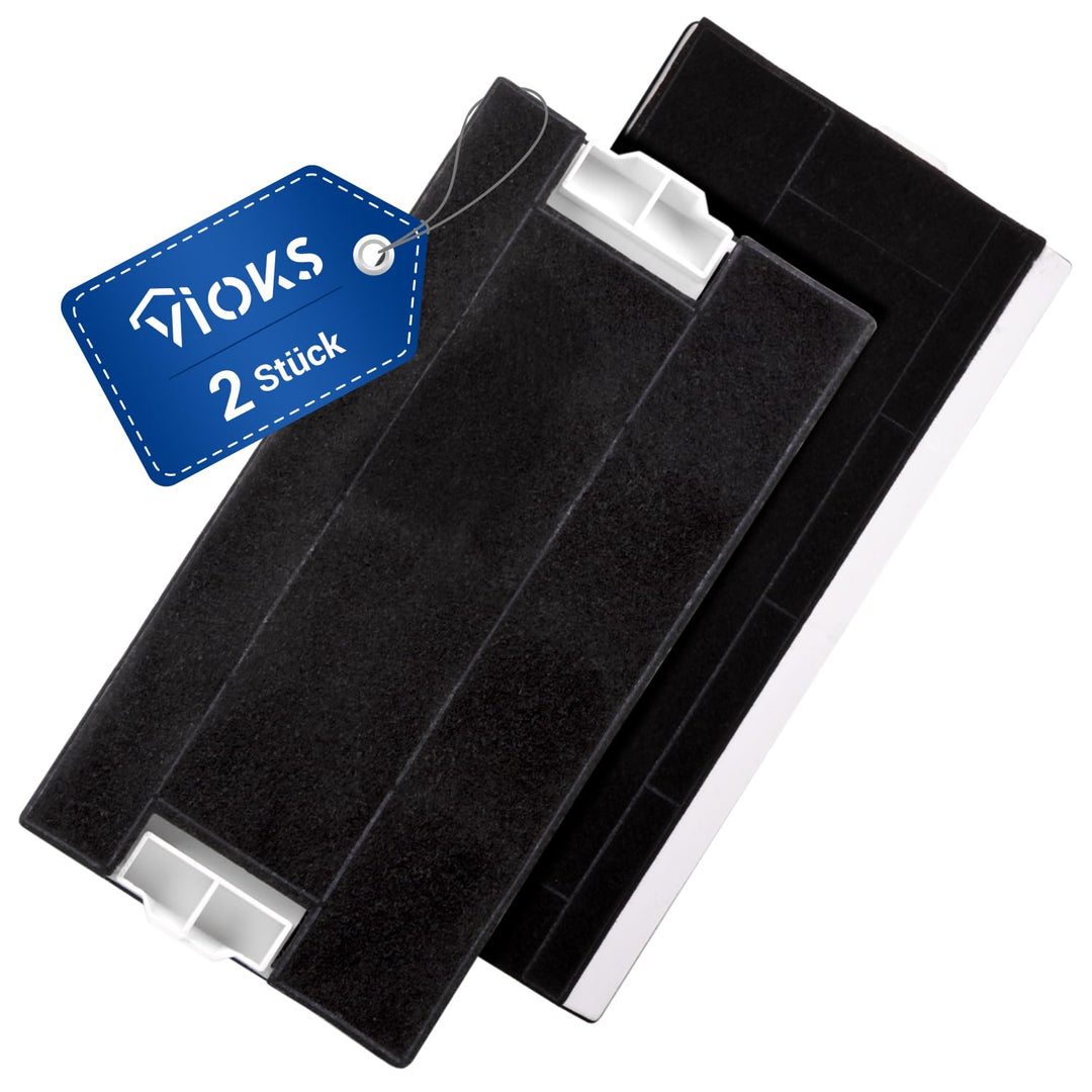VIOKS SET 2x Aktivkohlefilter Dunstabzugshaube 380/395 x 175/196 x 30 mm Ersatz für Bosch DHZ4506 43