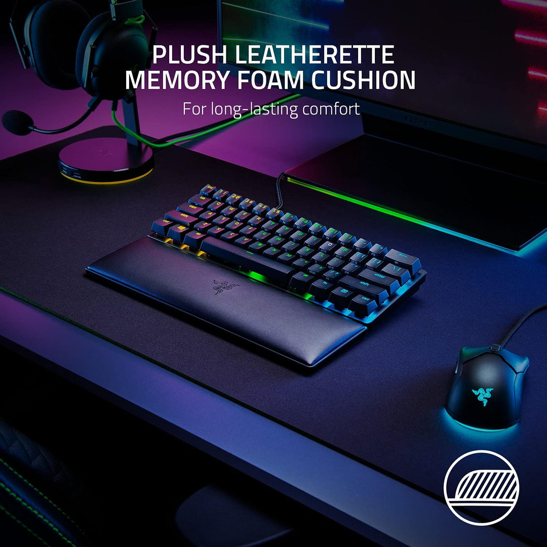 Razer Ergonomische Handgelenkauflage für Mini-Tastaturen: Plüsch-Kunstleder-Memory-Schaumstoff-Kisse